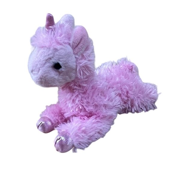 Aurora World Mini Flopsie 8" Llamacorn Unicorn Llama Pink - Picture 1 of 11